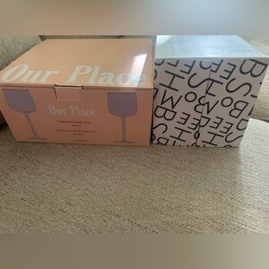 Set of wine glasses and champagne flutes -Brand new in box